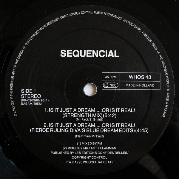 Sequencial : Is It Just A Dream... ...Or Is It Real! (12")