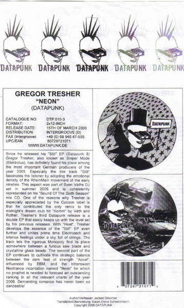 Gregor Tresher : Neon (2x12", EP, Promo)