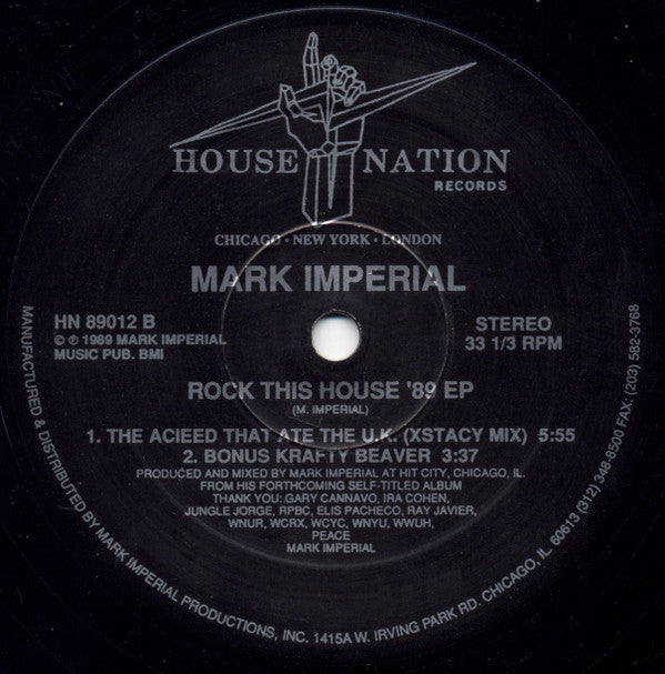 Mark Imperial : Rock This House '89 EP (12", EP)