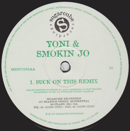 Yoni (11) & Smokin' Jo : Suck On This (12")