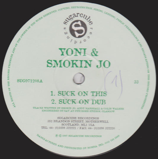 Yoni (11) & Smokin' Jo : Suck On This (12")