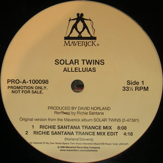 Solar Twins : Alleluias (12", Promo)