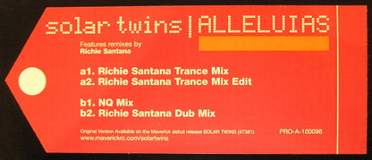 Solar Twins : Alleluias (12", Promo)