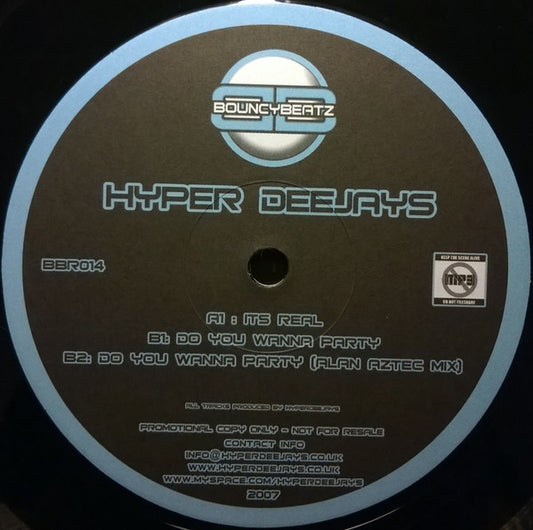 Hyper Deejays : Its Real (12", Promo)