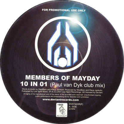 Members Of Mayday : 10 In 01 (Paul Van Dyk Mixes) (12", Promo)