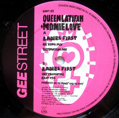 Queen Latifah + Monie Love : Ladies First (12")
