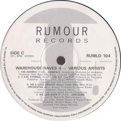 Various : Warehouse Raves 4 (2xLP, Comp)