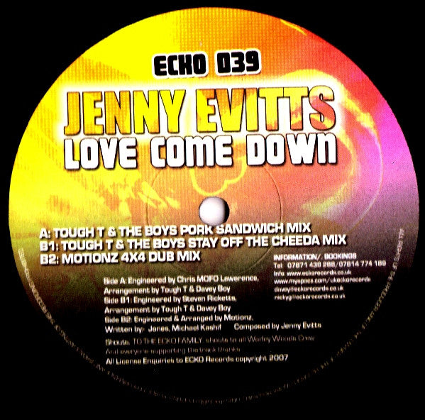 Jenny Evitts : Love Come Down (12")