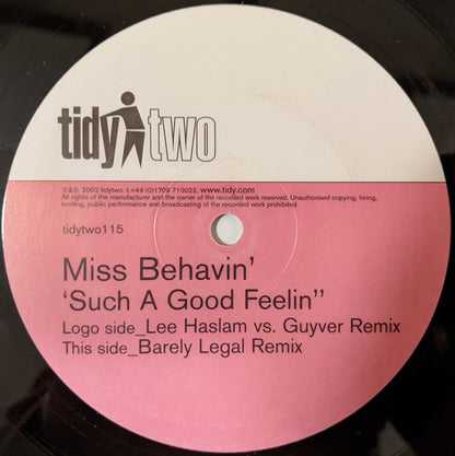 Miss Behavin' : Such A Good Feelin' (12")