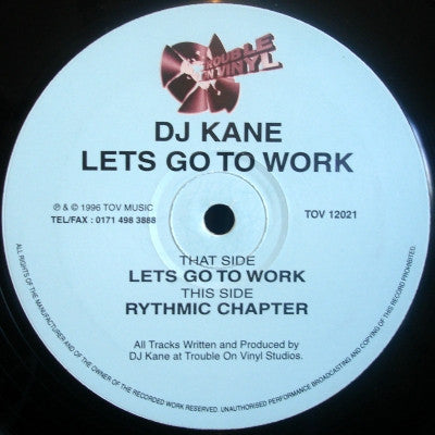DJ Kane : Lets Go To Work (12")