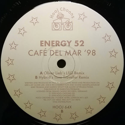 Energy 52 : Café Del Mar '98 (Oliver Lieb / Hybrid Remixes) (12")