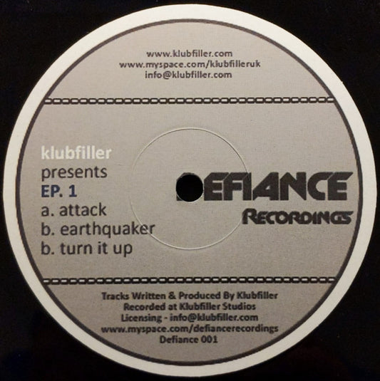 Klubfiller : Klubfiller Presents EP. 1 (12", EP)