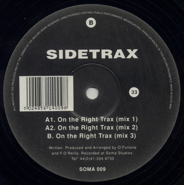Sidetrax : On The Right Trax (12")