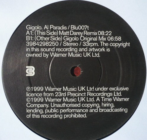 Gigolo : Al Paradis (12")