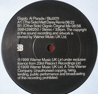 Gigolo : Al Paradis (12")