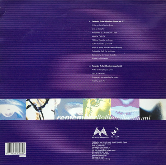 The Morrighan : Remember (To The Millennium) (12")