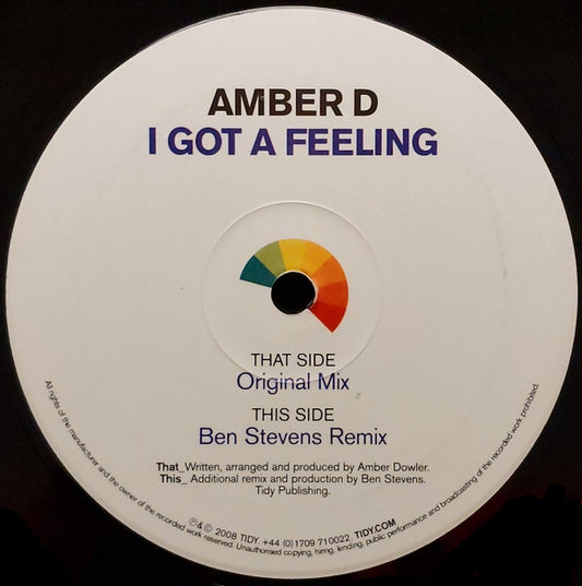 Amber D : I Got A Feeling (12")