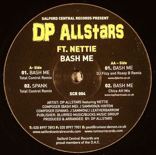 DP Allstars Feat. Nettie : Bash Me / Spank (12")