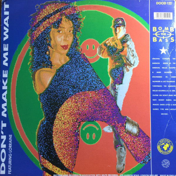 Bomb The Bass Featuring Merlin / Lorraine* : Megablast (Hip Hop On Precinct 13) / Don't Make Me Wait (12", Red)