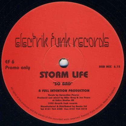 Storm Life : So Bad (12", Promo)