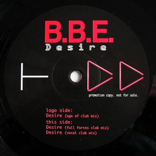 B.B.E. : Desire (12", Promo)