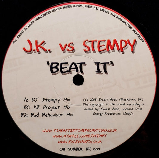J.K. Vs. Stempy* : Beat It (12")