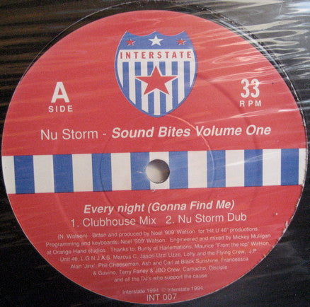 Nu Storm : Sound Bites Volume One (12")