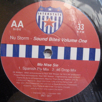 Nu Storm : Sound Bites Volume One (12")