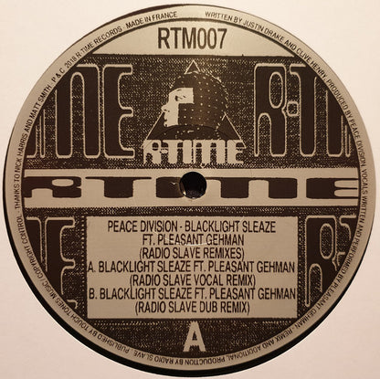 Peace Division Ft. Pleasant Gehman : Blacklight Sleaze (Radio Slave Remixes) (12", RE)