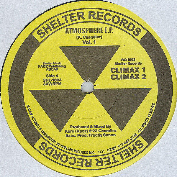 Kerri Chandler : Atmosphere E.P. Vol. 1 (12", EP, RP)