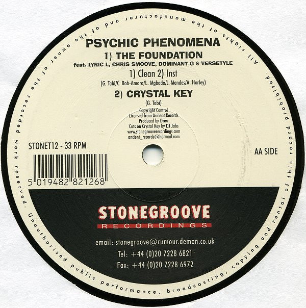 Psychic Phenomena (2) : Slip Stream (12", Single)