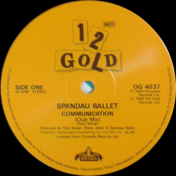 Spandau Ballet : Communication / Lifeline (12", Single)