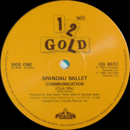Spandau Ballet : Communication / Lifeline (12", Single)