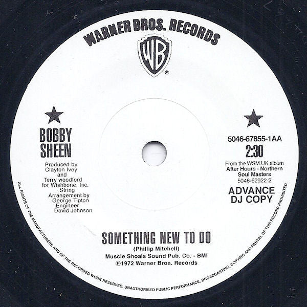 Ben E. King / Bobby Sheen : I Can't Break The News To Myself / Something New To Do (7", Ltd, Promo, Smplr)