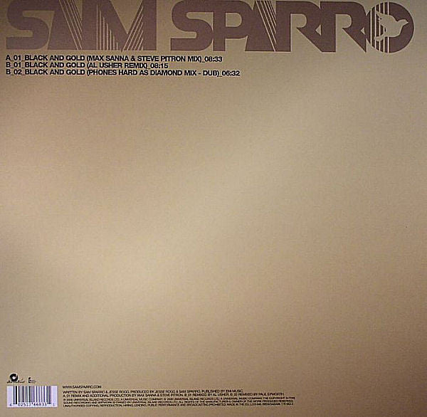 Sam Sparro : Black And Gold (12", Single)