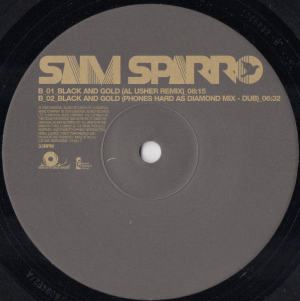 Sam Sparro : Black And Gold (12", Single)