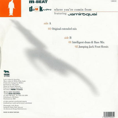 M-Beat Featuring Jamiroquai : Do U Know Where You're Comin From (12")