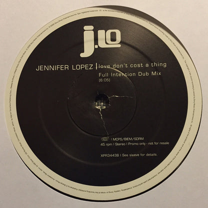 Jennifer Lopez : Love Don't Cost A Thing (Full Intention Mixes) (12", Promo)