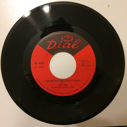 Joe Tex : You Better Believe It Baby (7", Single)