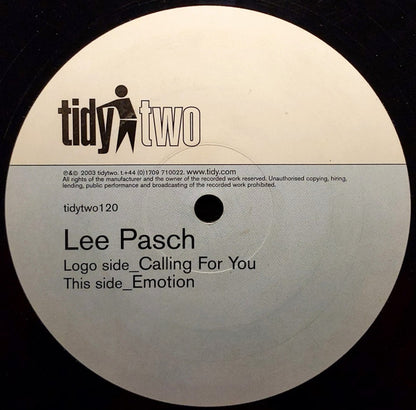 Lee Pasch : Calling For You / Emotion (12")