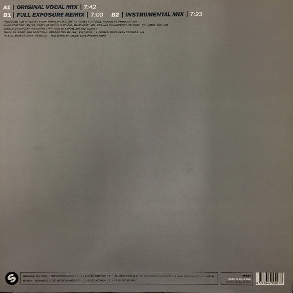Soul Providers Present L'Enfant D'Amour : Deep Inside Your Love (12")