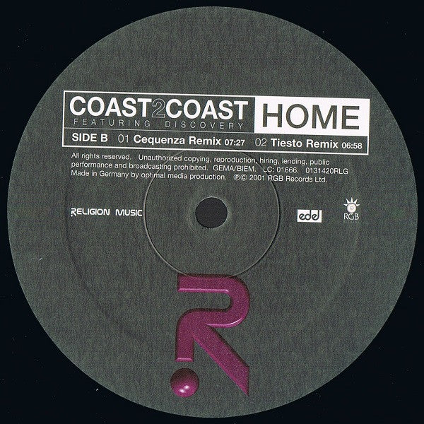 Coast 2 Coast Featuring Discovery (4) : Home (12")