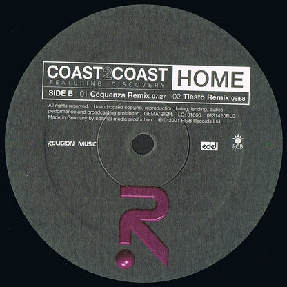 Coast 2 Coast Featuring Discovery (4) : Home (12")