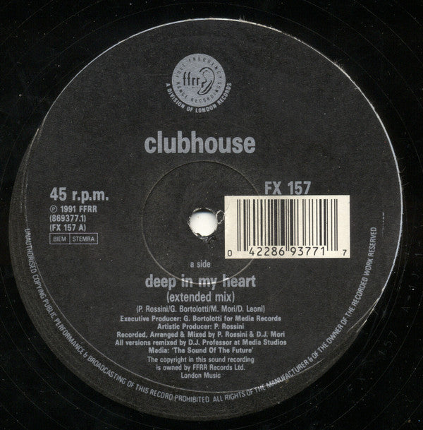 Club House : Deep In My Heart (12")
