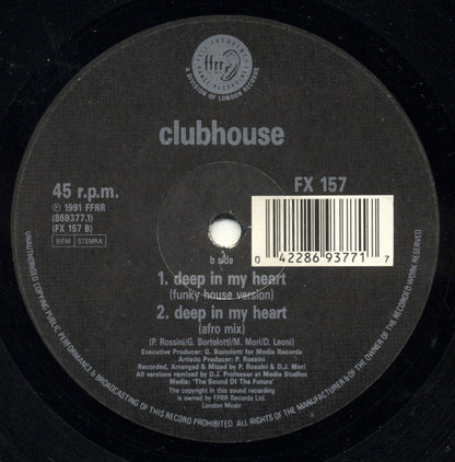 Club House : Deep In My Heart (12")