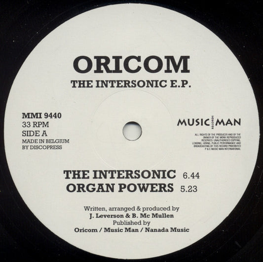 Oricom* : The Intersonic E.P. (12", EP)