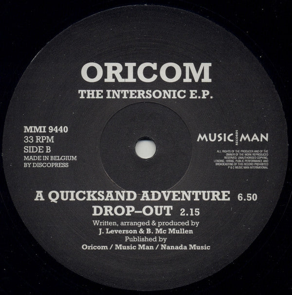 Oricom* : The Intersonic E.P. (12", EP)
