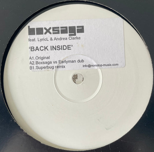 Boxsaga : Back Inside (12", Promo, W/Lbl)