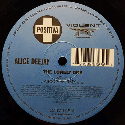 Alice Deejay : The Lonely One (12", Single)