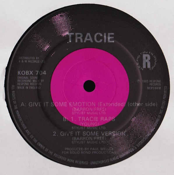 Tracie!* : Give It Some Emotion (12", Single)